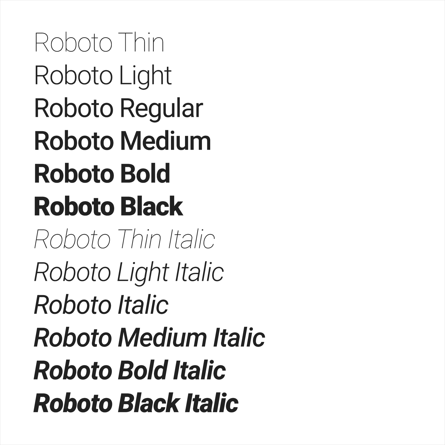 Roboto typo deals