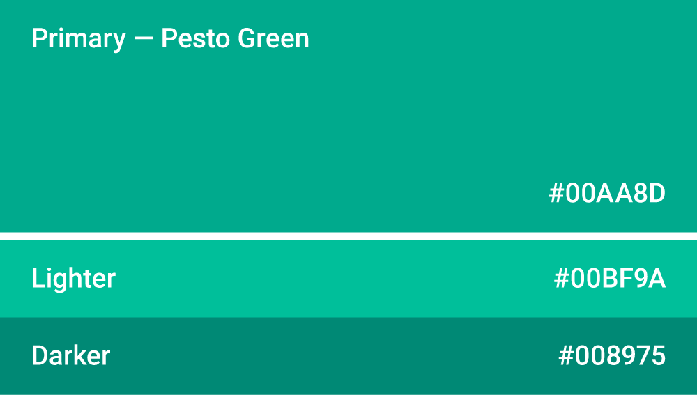 Light Green To Dark Green Color Palette