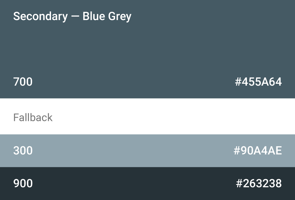 Blue Grey palette Materialize CSS - ColorsWall