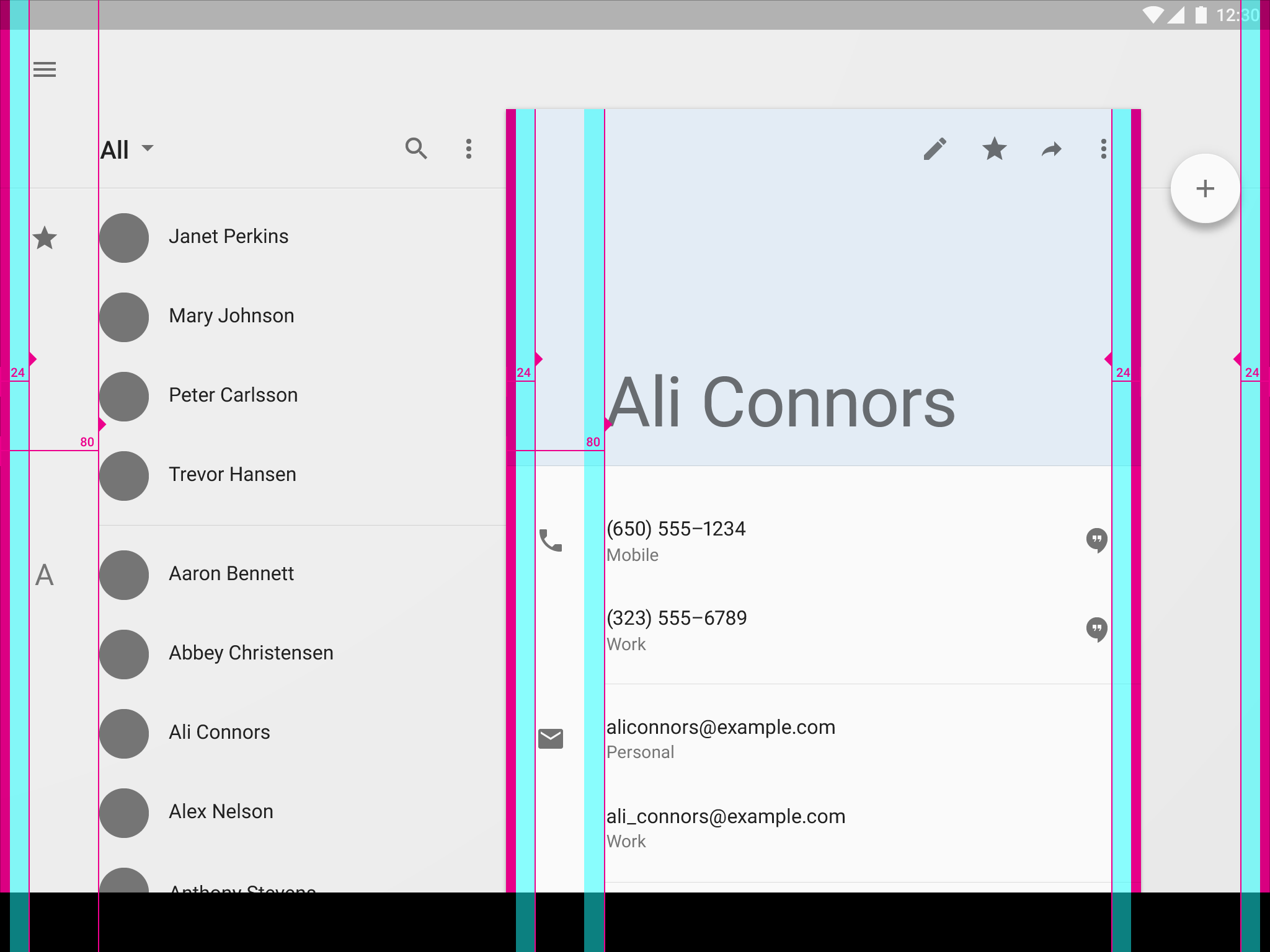 Spacing methods - Material Design