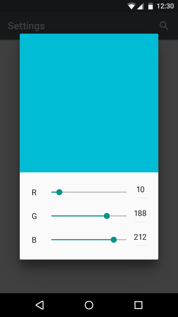 Correct slider value example