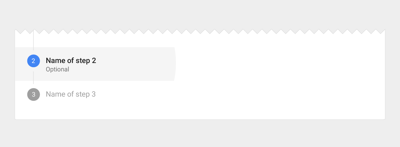 Steppers Components Material Design